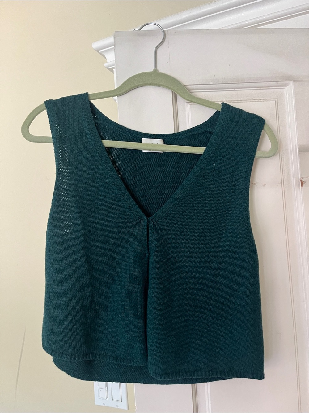 Wilfred Knit V-Neck Tank Top - Teal Green